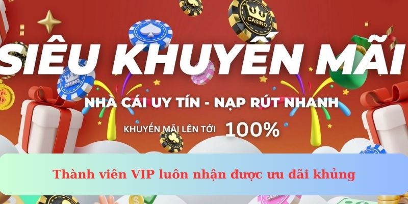 Thành viên VIP luôn nhận được ưu đãi khủng